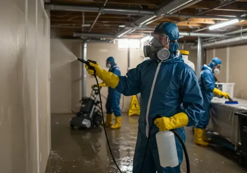 Basement Sanitization and Antimicrobial Treatment process in Mott Haven, NY